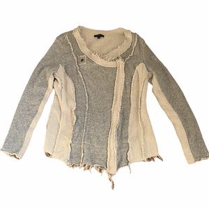Anthropologie DREW Gray Knit Moro Sweater Jacket M